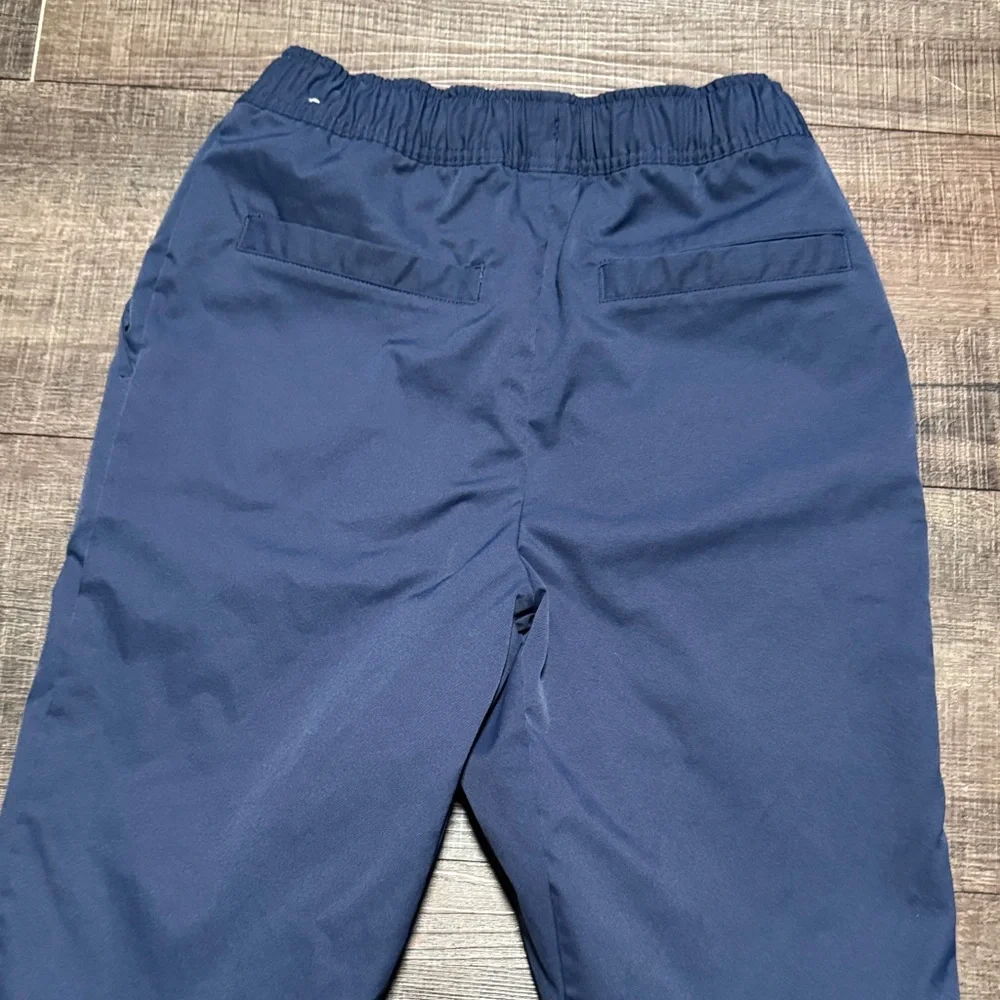 Nike Men's Navy Blue Joggers with White Drawstrings